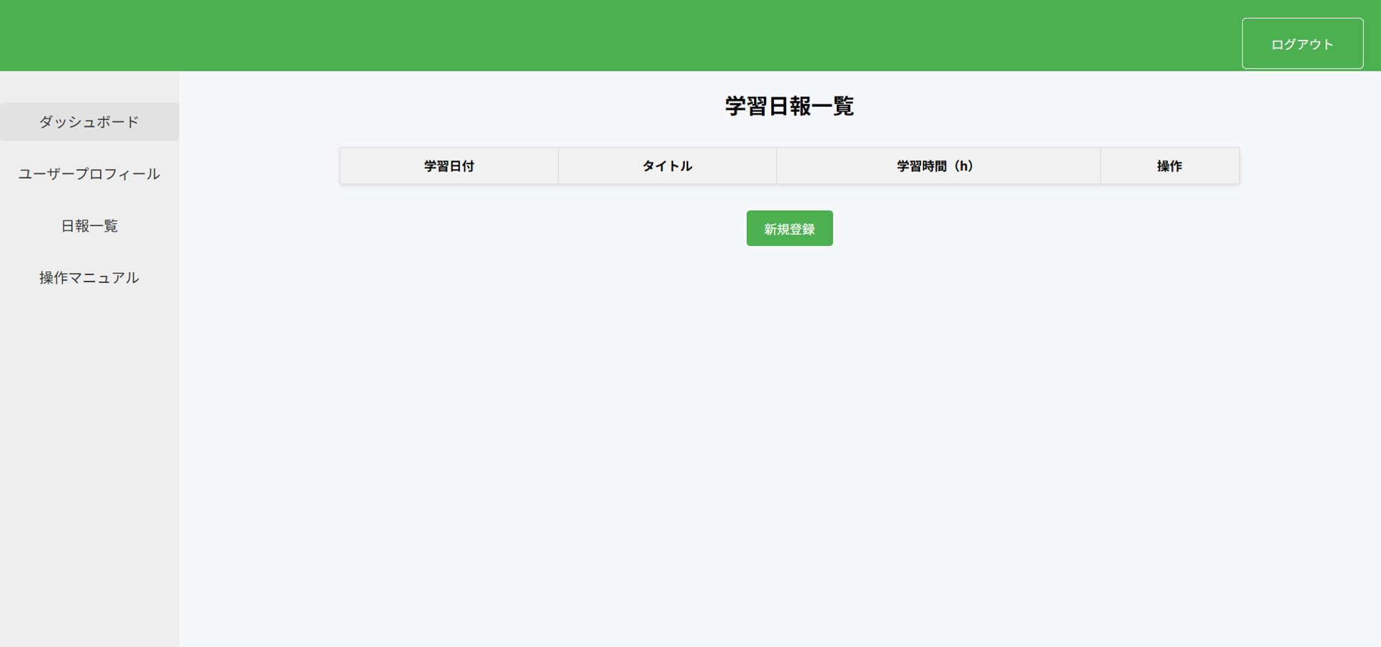 日報登録→日報一覧